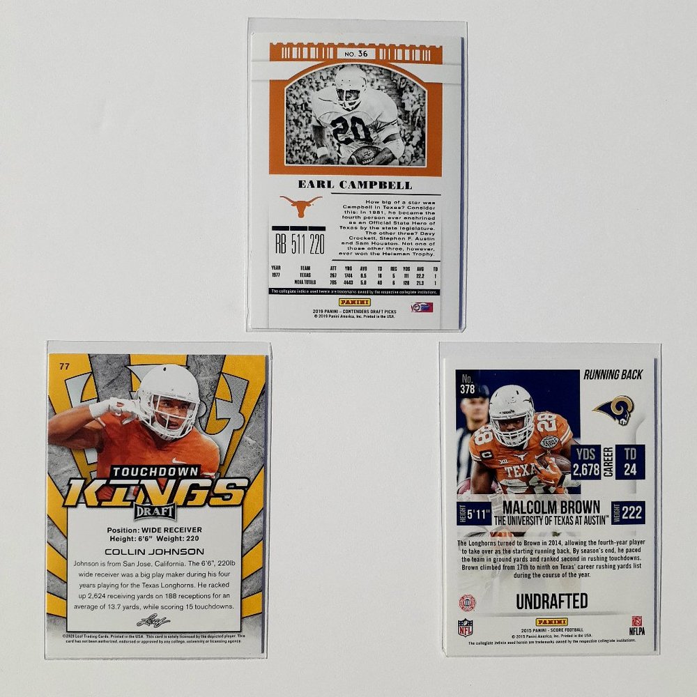 Texas Longhorns 9 Card Lot - CFBL [3_8_1] - Picture 6 of 8